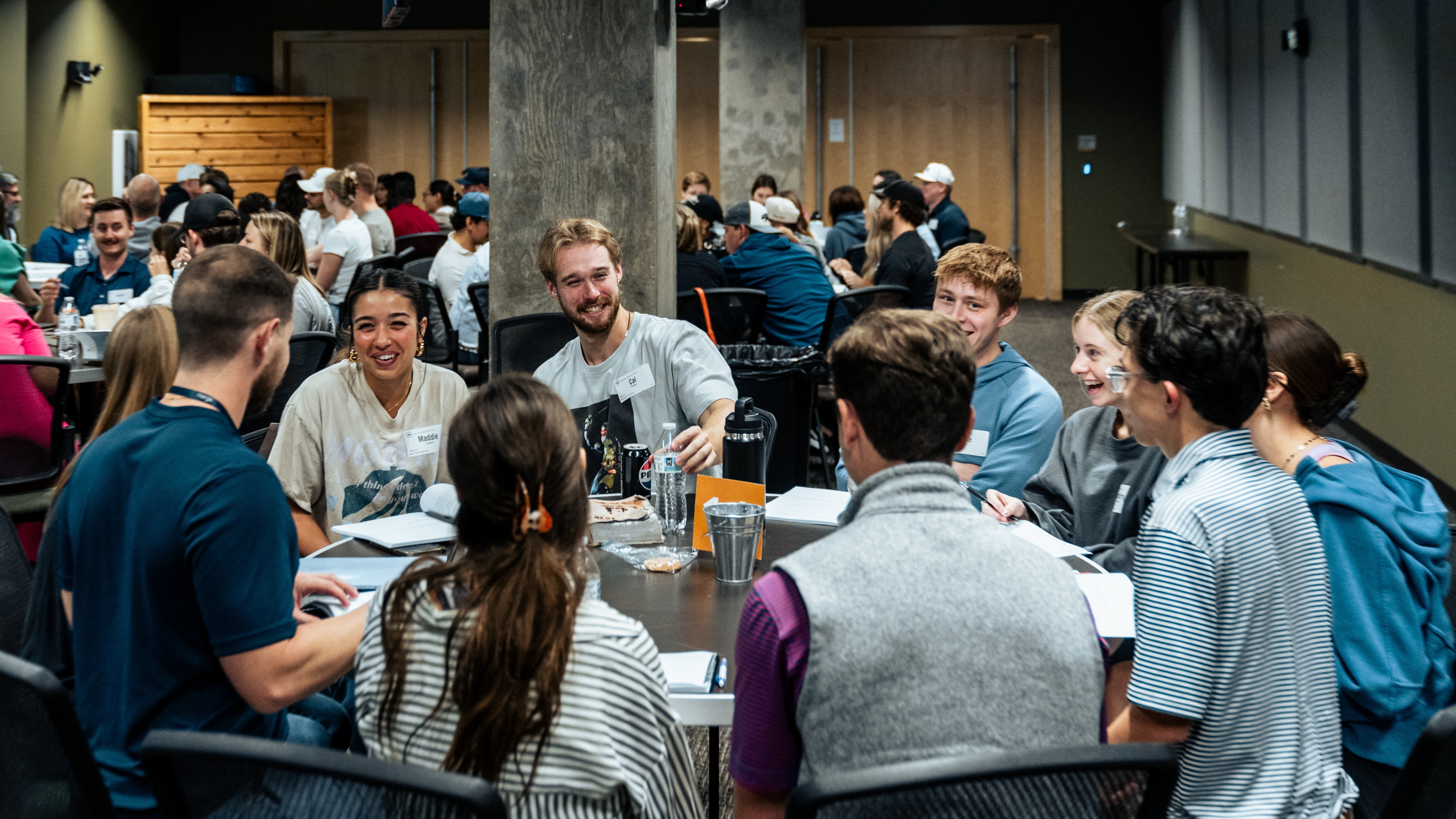 Merge participants interacting in their small group