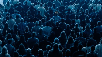 Church members sitting in a service