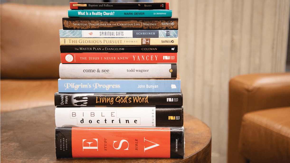 A stack of recommended books