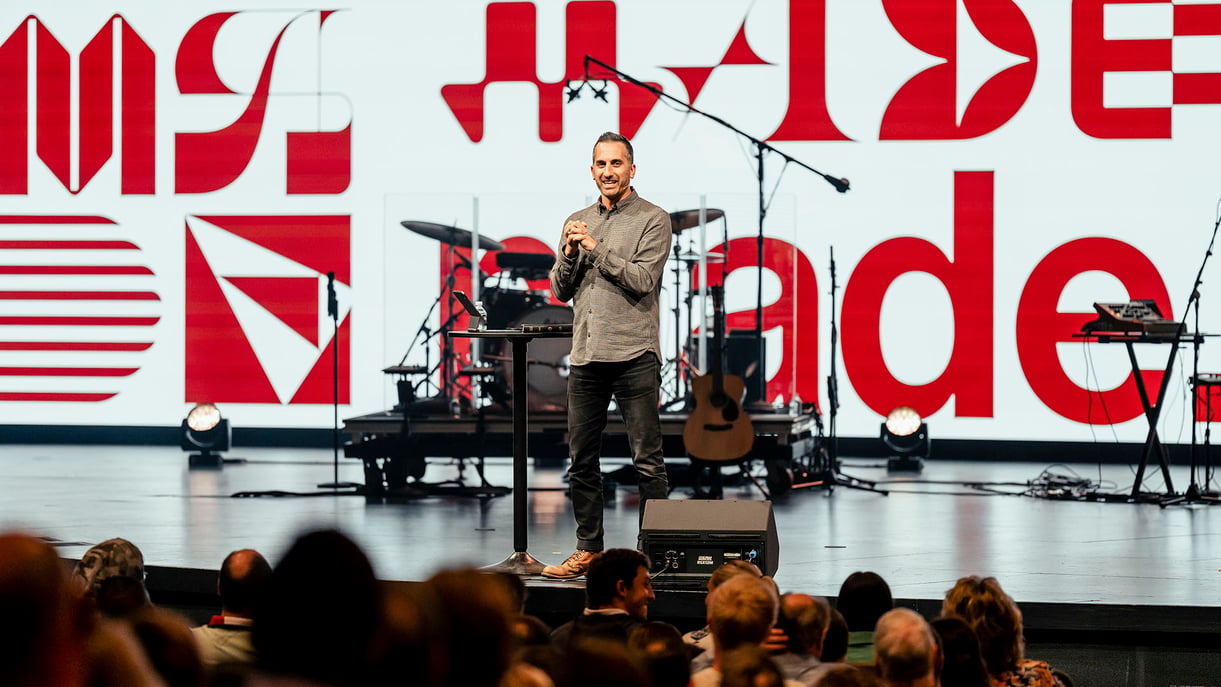 Timothy Ateek speaking at Watermark Community Church