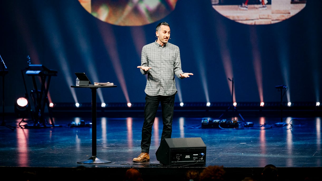 Timothy Ateek speaking at Watermark Community Church