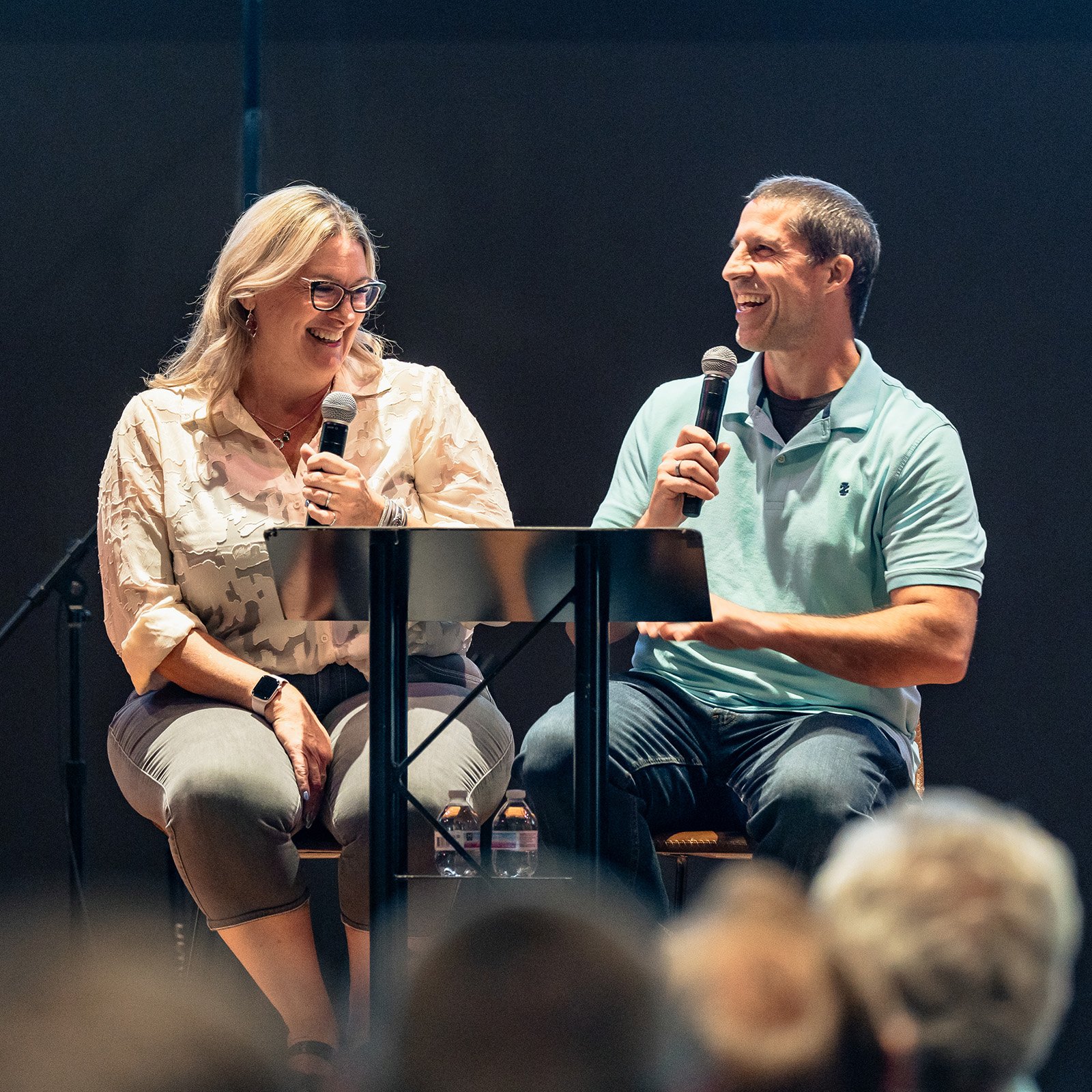 Re|engage leaders sharing their story at a ministry night