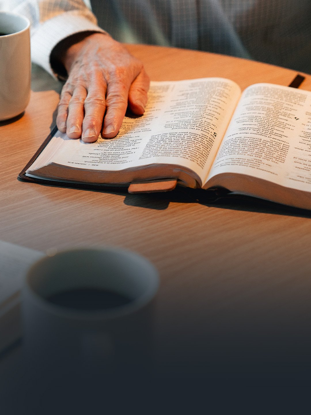 A Foundation Groups participant reading their Bible