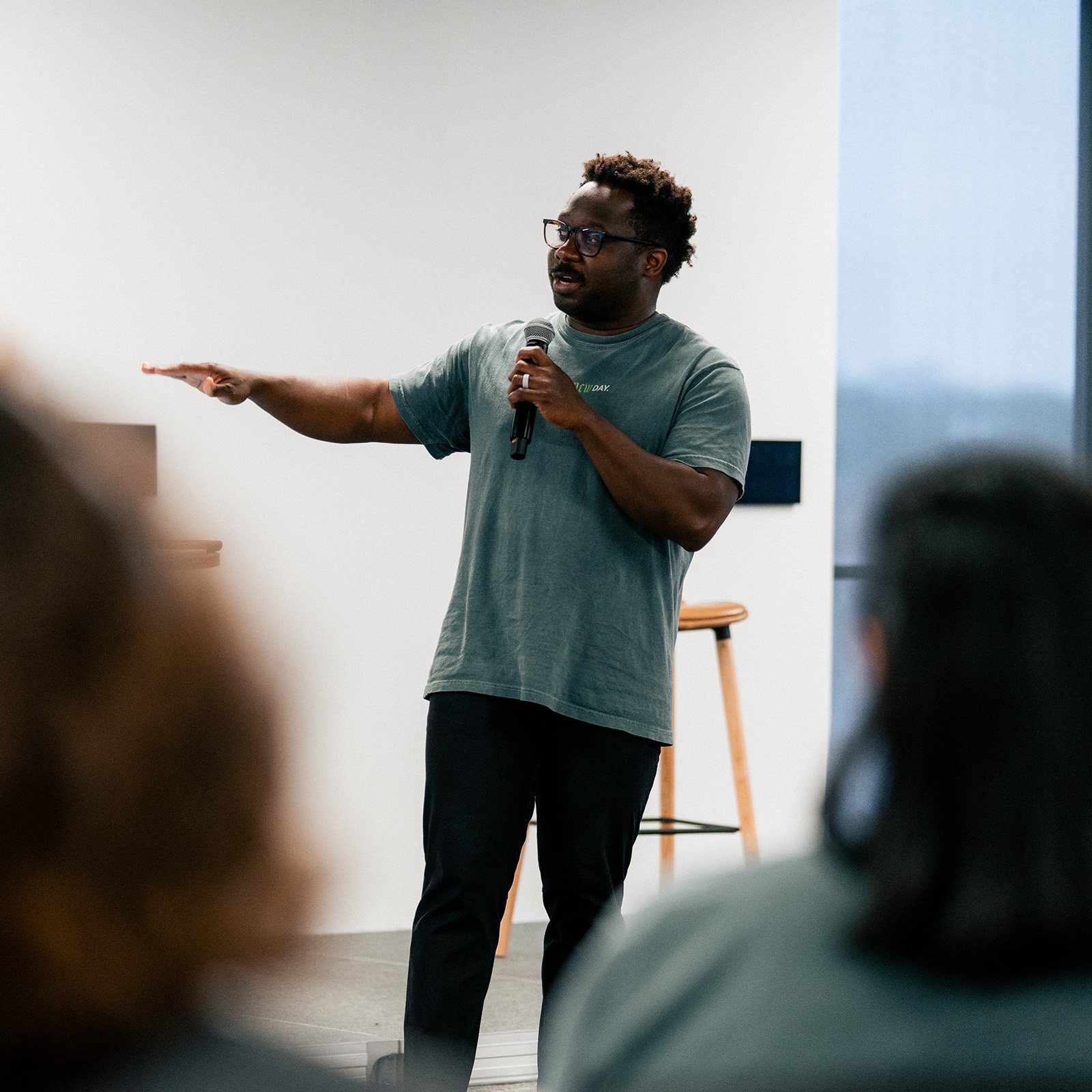 Director of Re:generation for Students speaking at a ministry night