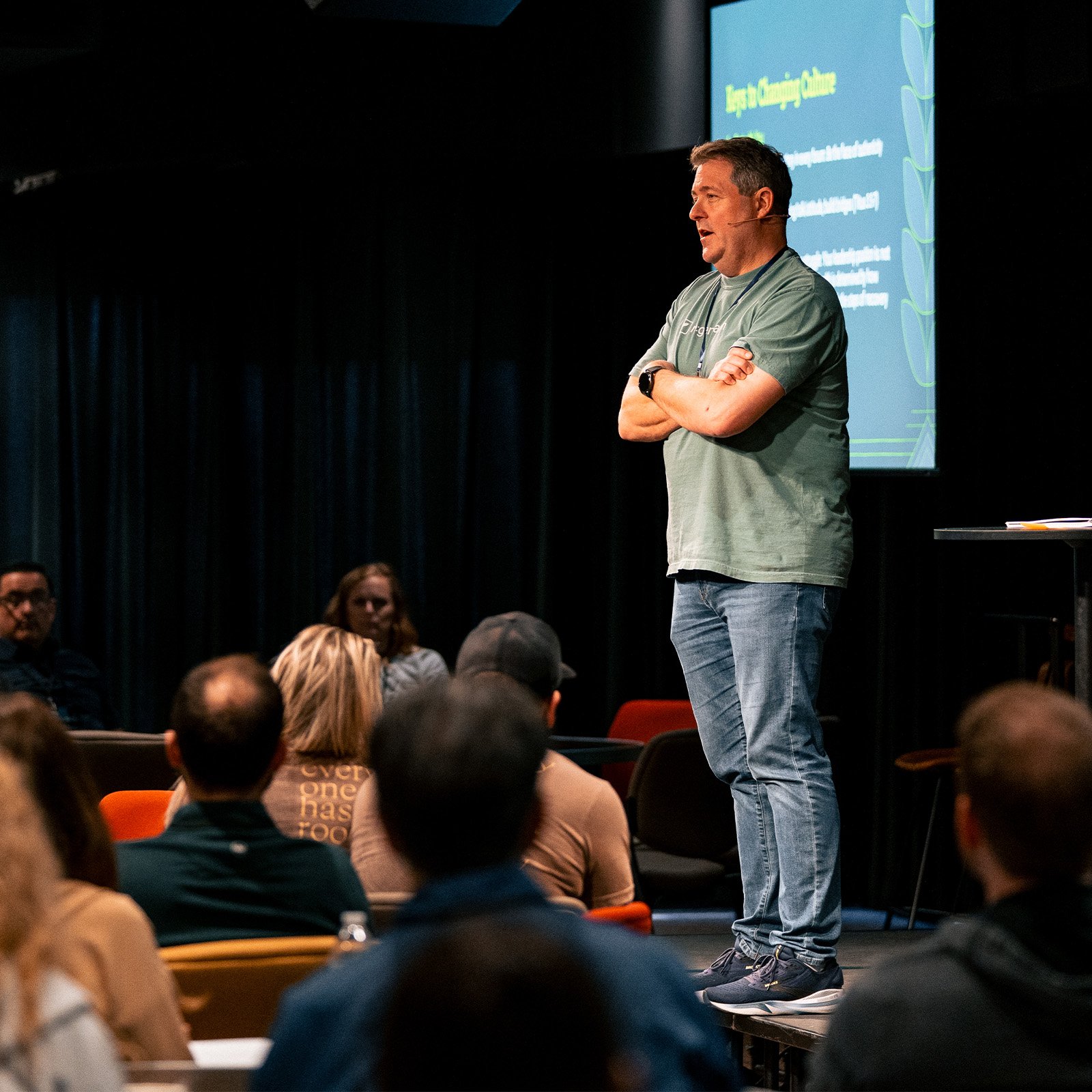 National Director of Re:generation, Nate Graybill, speaking at a training conference