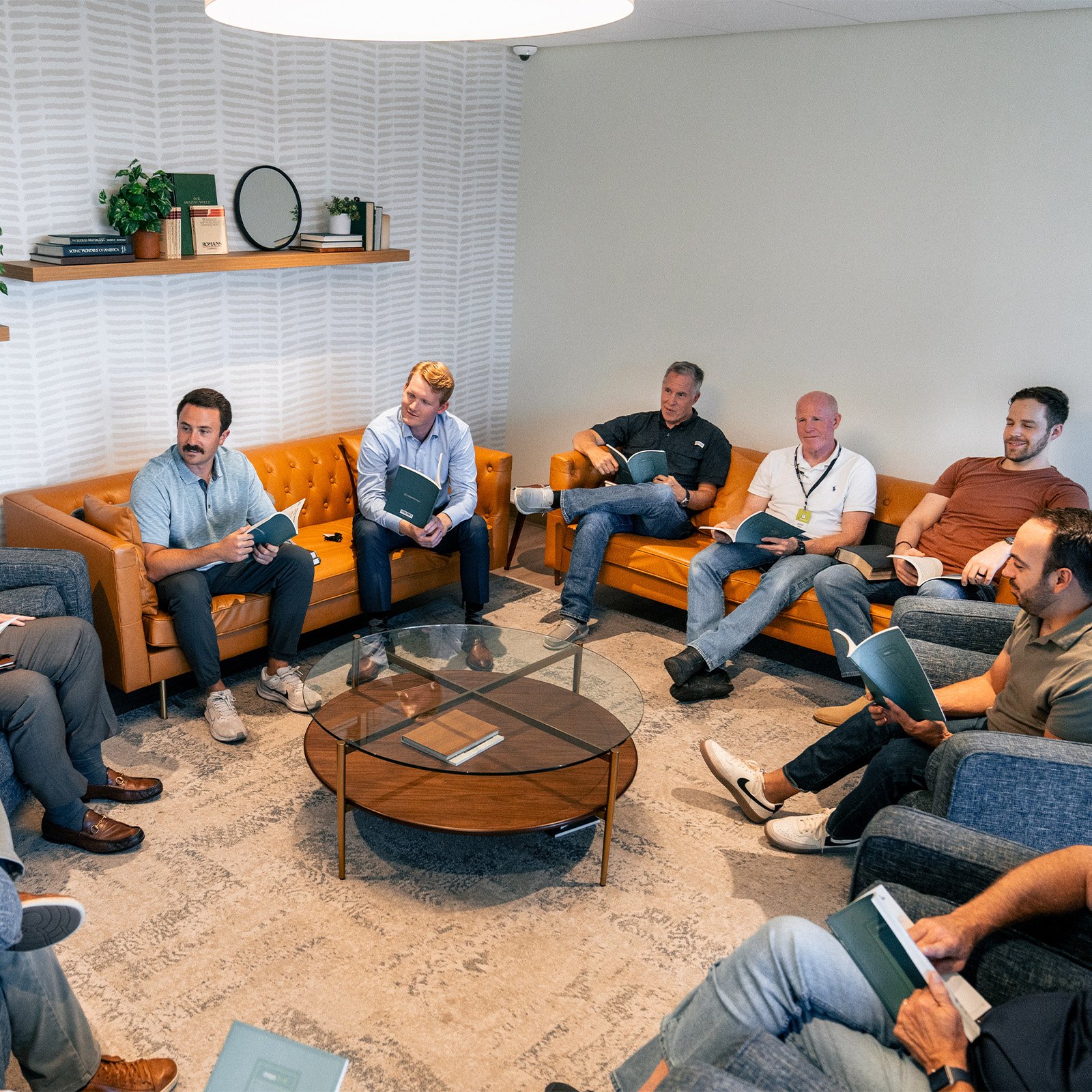 Re:generation men's small group meeting together