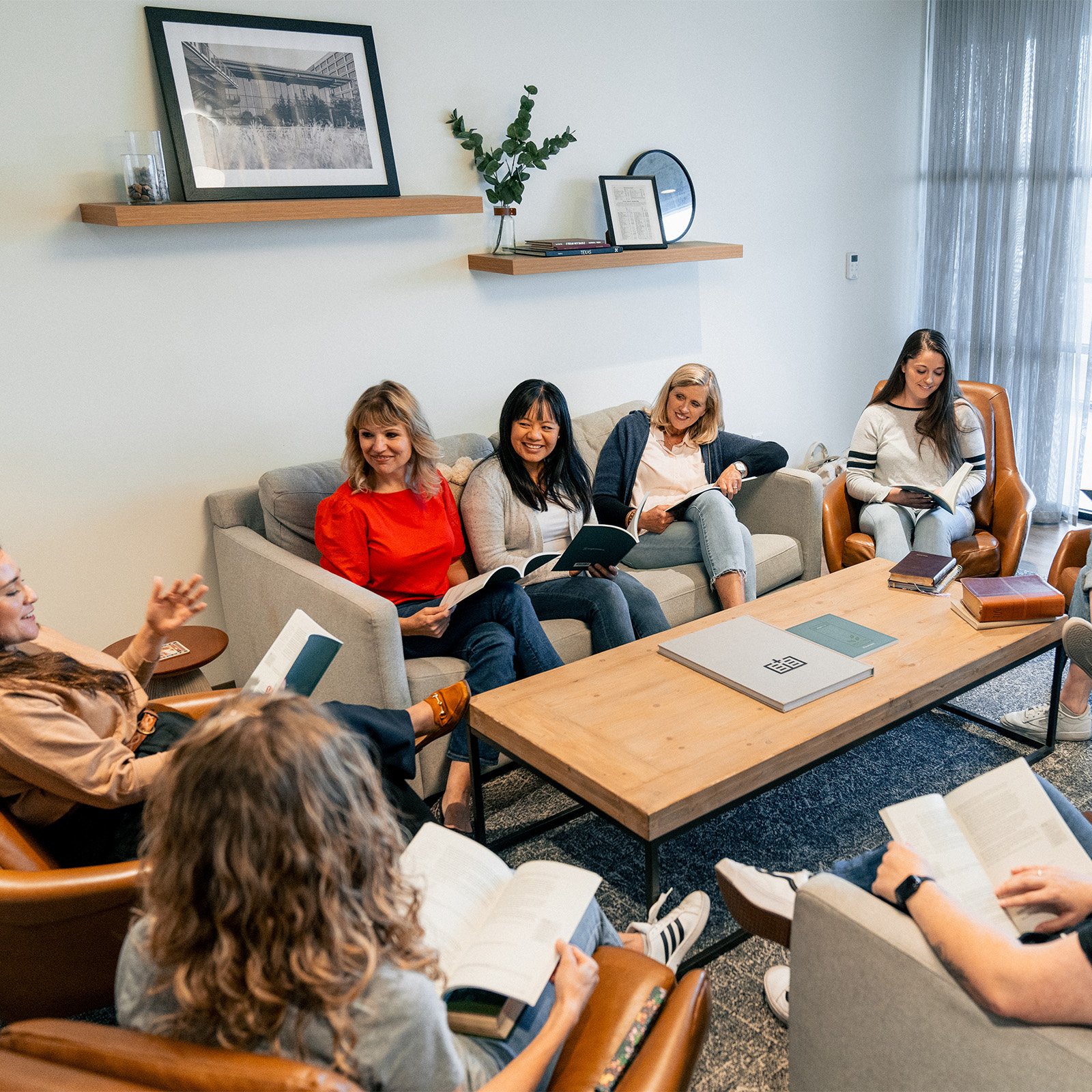 Re:generation women's group talking during their small group time