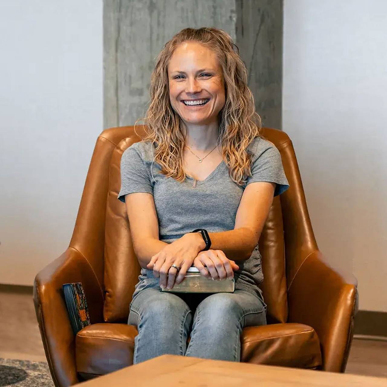 woman sitting in a chair