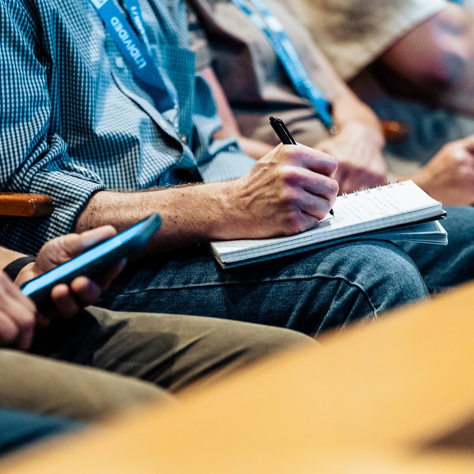 Church Leaders Conference attendees taking notes