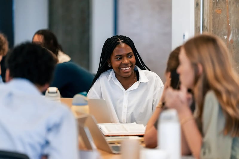 Ministry resident in the Watermark Institute smiling 